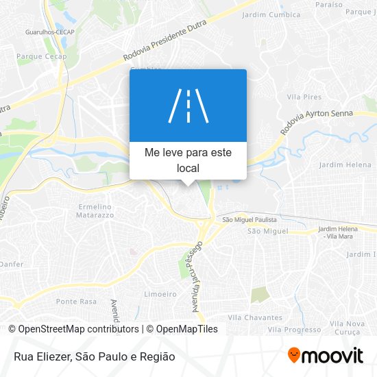 Rua Eliezer mapa