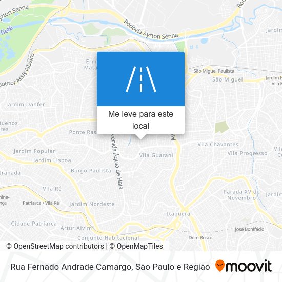 Rua Fernado Andrade Camargo mapa