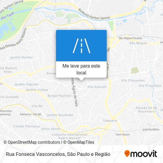 Rua Fonseca Vasconcelos mapa