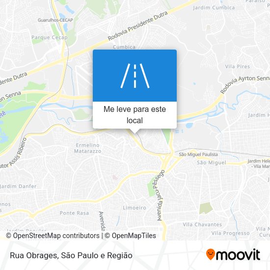Rua Obrages mapa