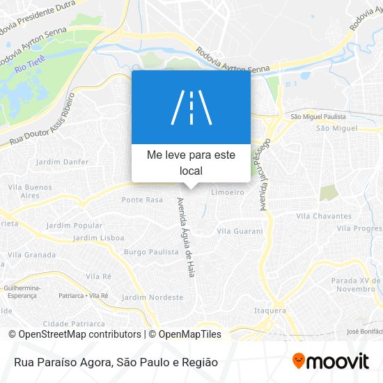 Rua Paraíso Agora mapa