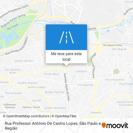 Rua Professor Antônio De Castro Lopes mapa