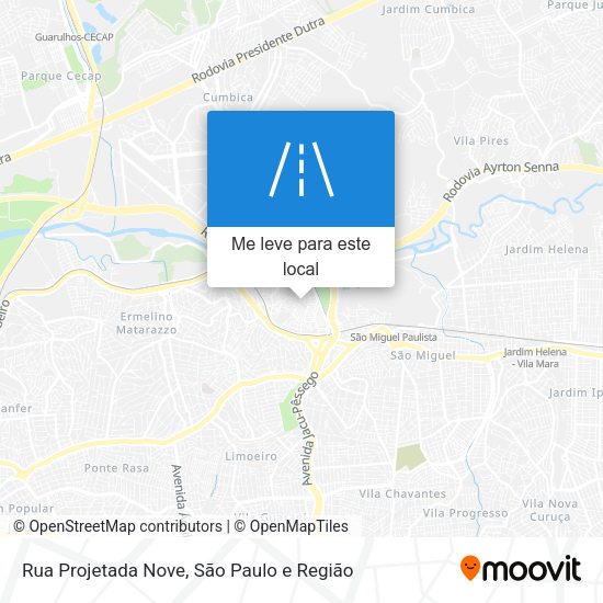 Rua Projetada Nove mapa