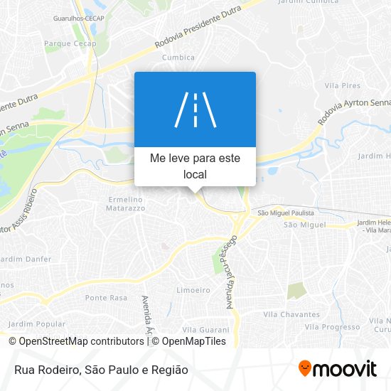 Rua Rodeiro mapa