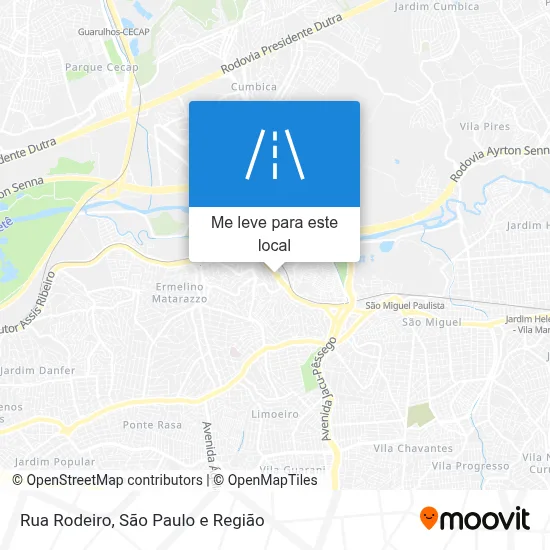 Rua Rodeiro mapa