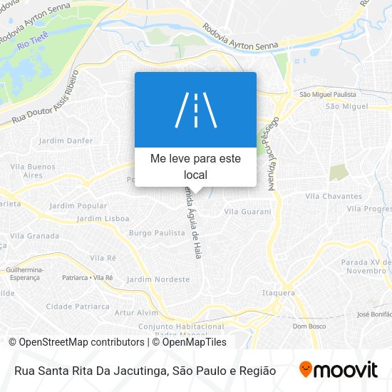 Rua Santa Rita Da Jacutinga mapa