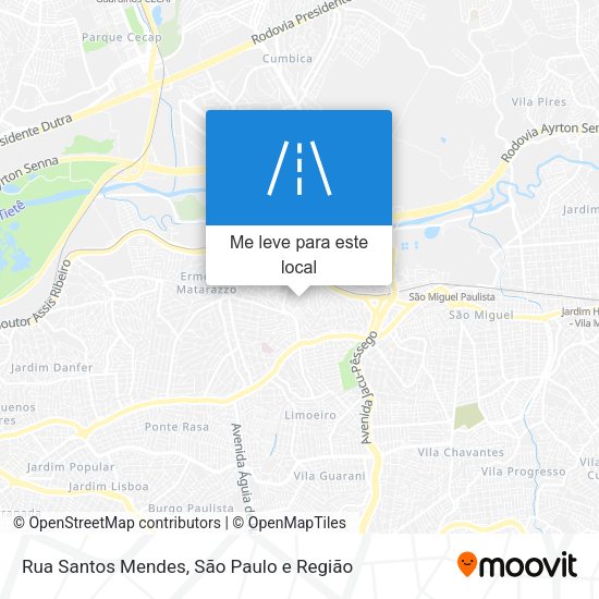 Rua Santos Mendes mapa