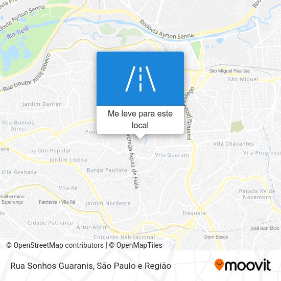 Rua Sonhos Guaranis mapa