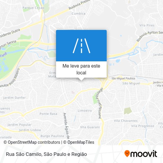 Rua São Camilo mapa