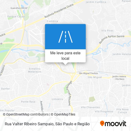 Rua Valter Ribeiro Sampaio mapa