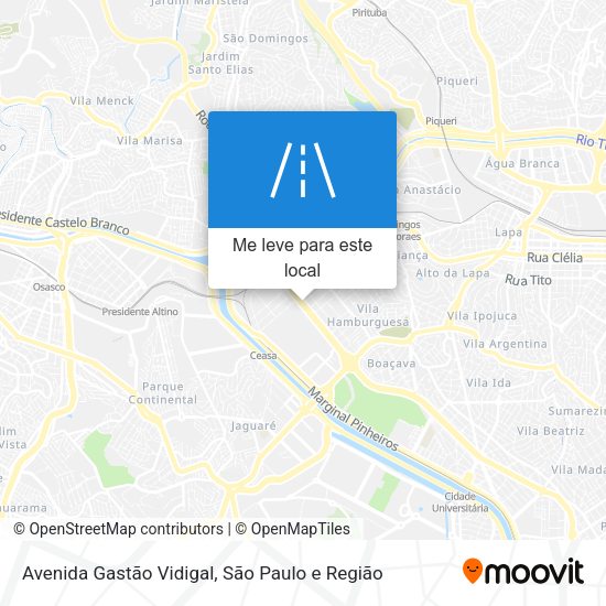 Avenida Gastão Vidigal mapa