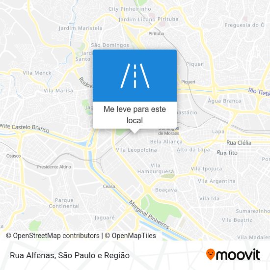 Rua Alfenas mapa