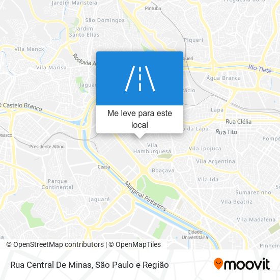 Rua Central De Minas mapa