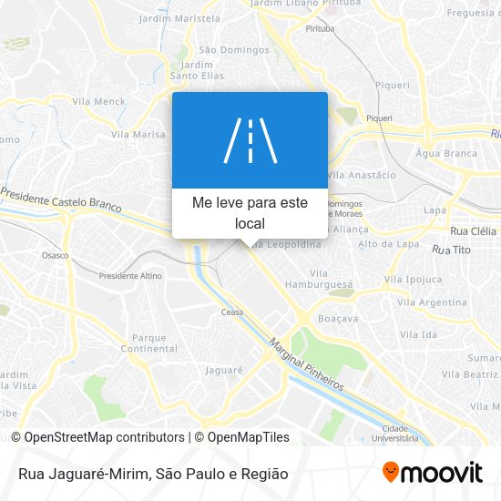 Rua Jaguaré-Mirim mapa