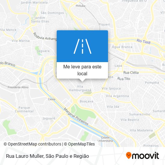 Rua Lauro Muller mapa