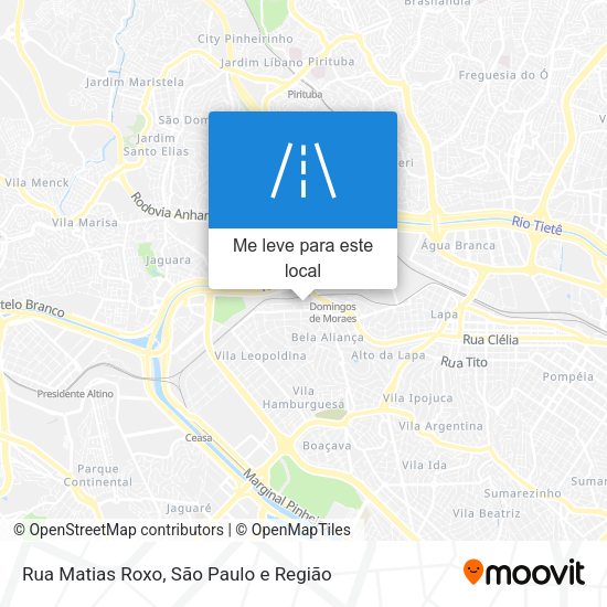 Rua Matias Roxo mapa
