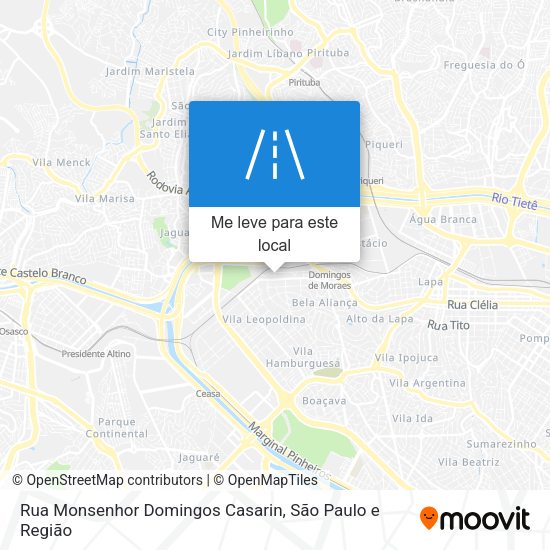 Rua Monsenhor Domingos Casarin mapa