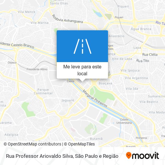 Rua Professor Ariovaldo Silva mapa