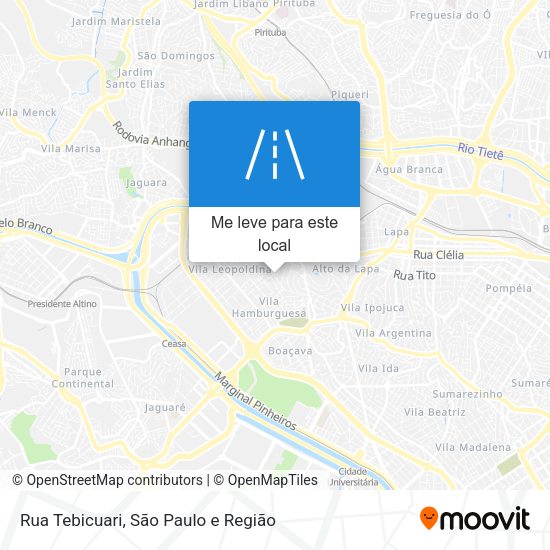 Rua Tebicuari mapa