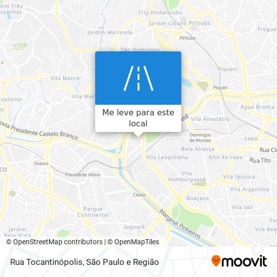 Rua Tocantinópolis mapa