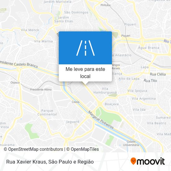 Rua Xavier Kraus mapa