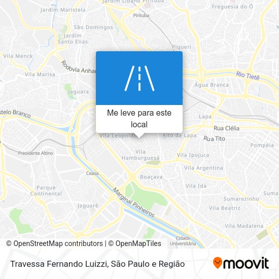 Travessa Fernando Luizzi mapa