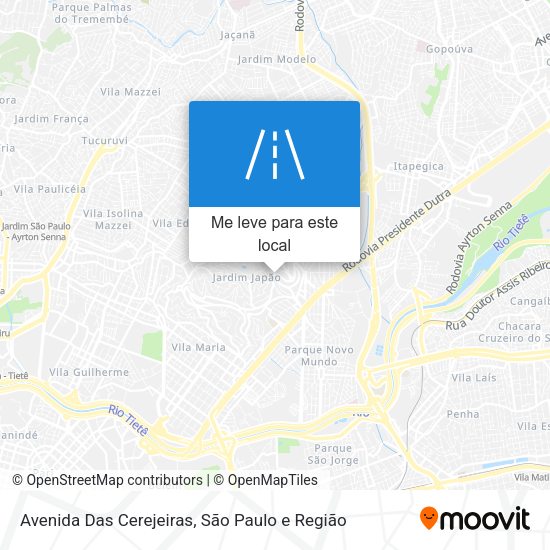 Avenida Das Cerejeiras mapa