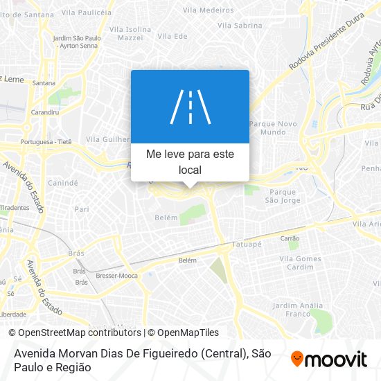 Avenida Morvan Dias De Figueiredo (Central) mapa