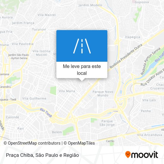 Praça Chiba mapa