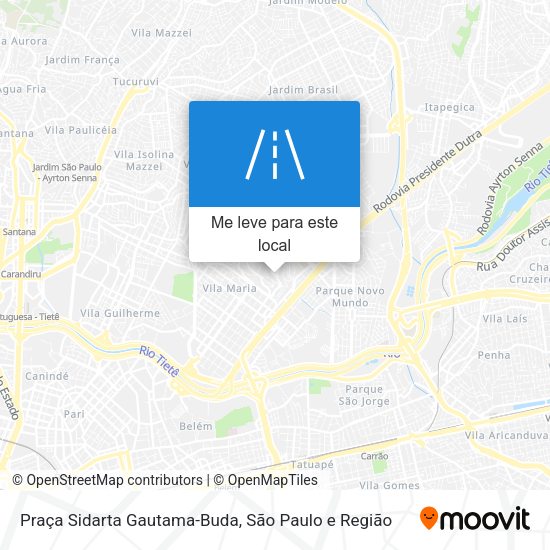 Praça Sidarta Gautama-Buda mapa
