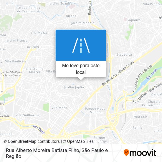 Rua Alberto Moreira Batista Filho mapa