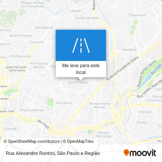 Rua Alexandre Rontini mapa