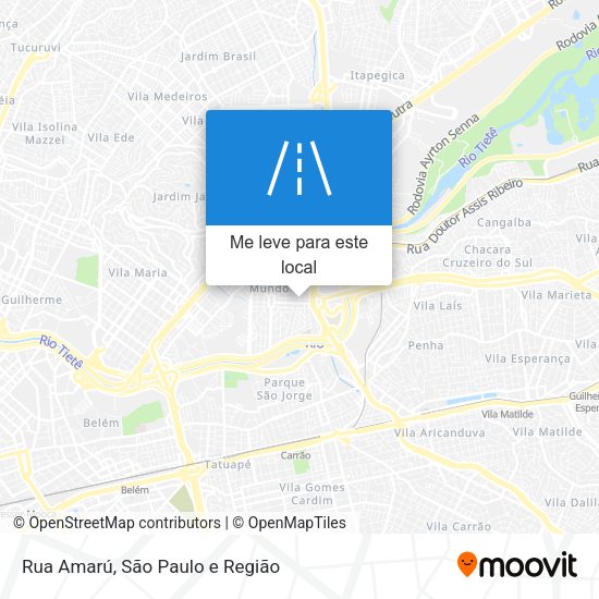 Rua Amarú mapa