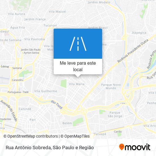 Rua Antônio Sobreda mapa