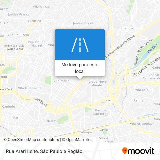 Rua Arari Leite mapa