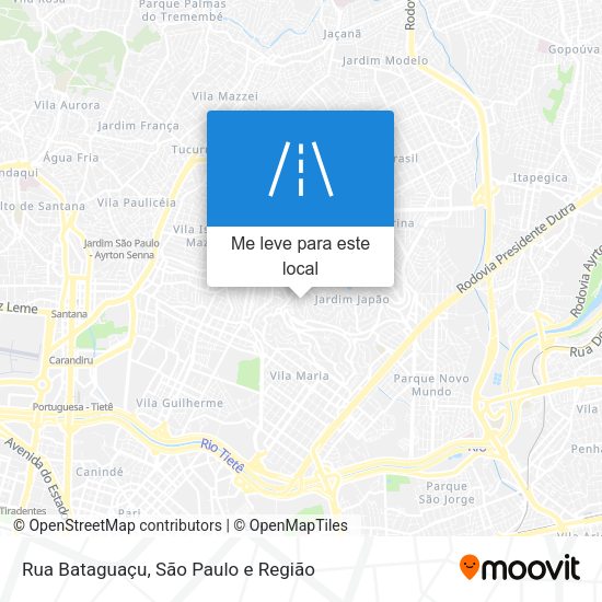 Rua Bataguaçu mapa