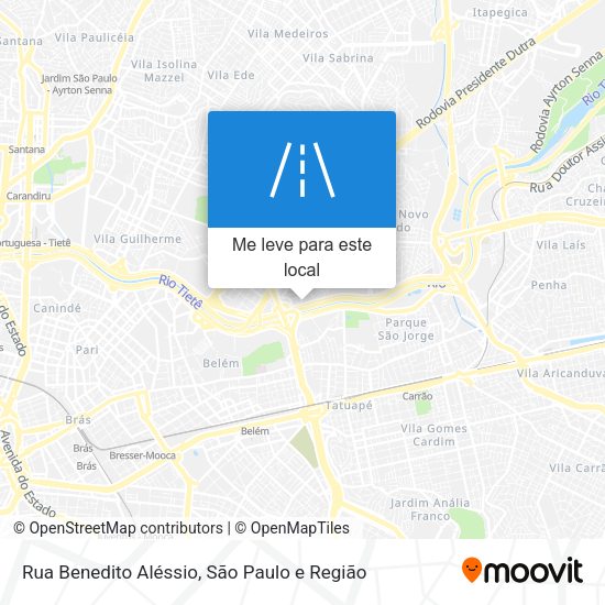 Rua Benedito Aléssio mapa