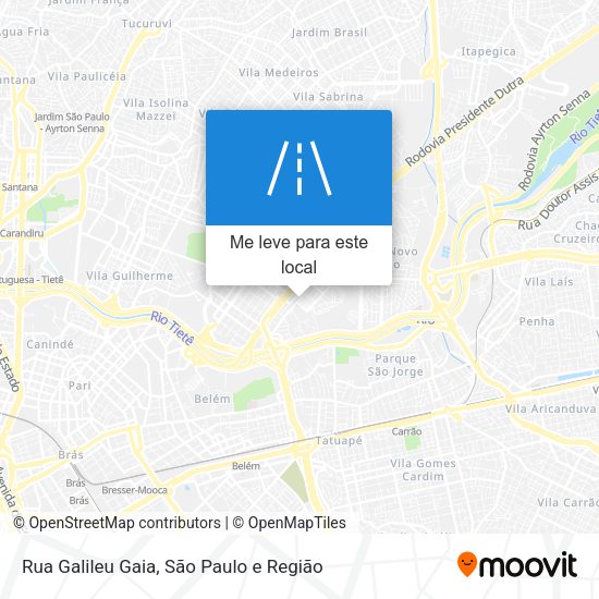 Rua Galileu Gaia mapa