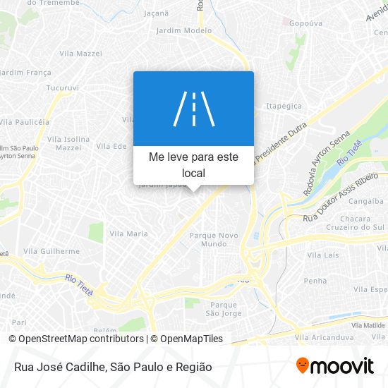 Rua José Cadilhe mapa