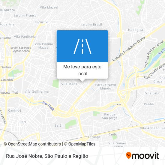 Rua José Nobre mapa