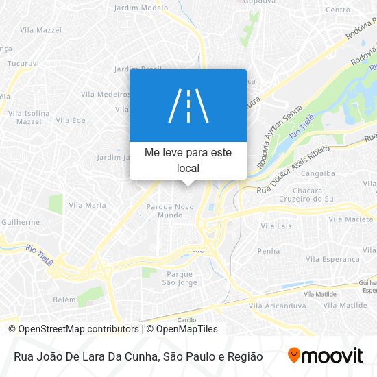 Rua João De Lara Da Cunha mapa