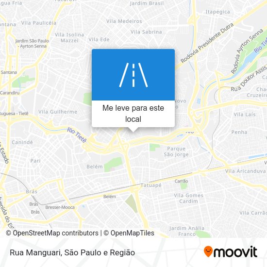 Rua Manguari mapa