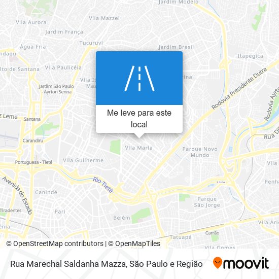 Rua Marechal Saldanha Mazza mapa