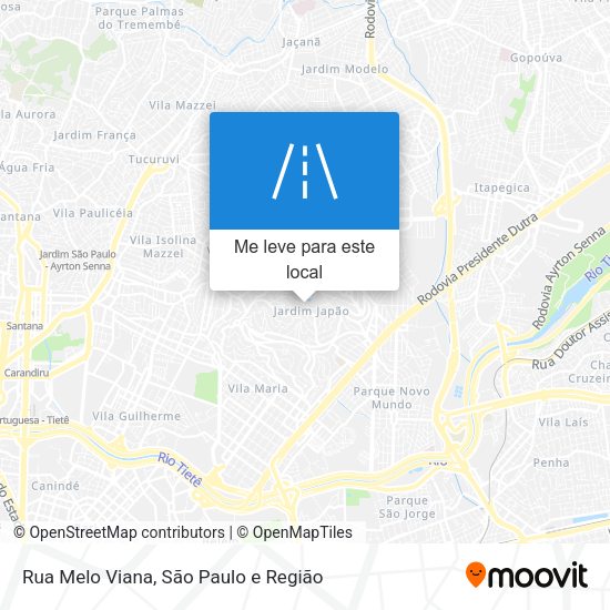 Rua Melo Viana mapa