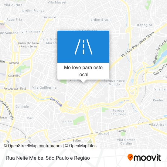 Rua Nelie Melba mapa