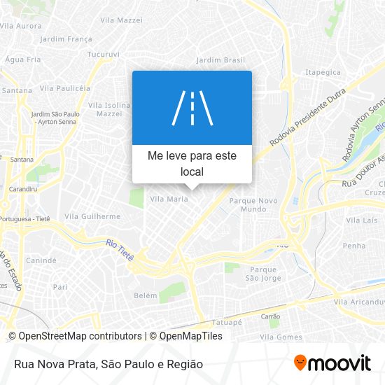 Rua Nova Prata mapa