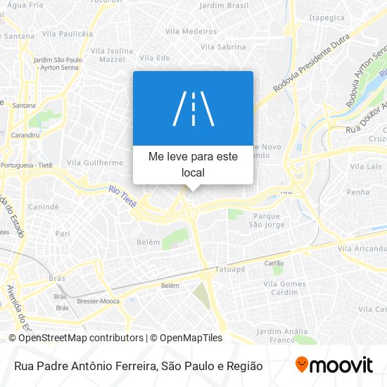 Rua Padre Antônio Ferreira mapa