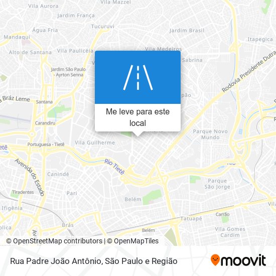 Rua Padre João Antônio mapa