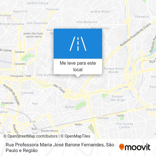 Rua Professora Maria José Barone Fernandes mapa