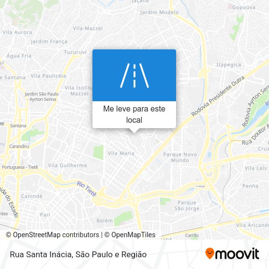 Rua Santa Inácia mapa